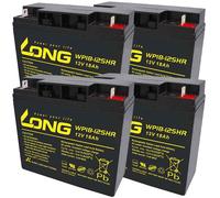 Batterie adaptée à l'APC RBC55 Batterie 12 Volt 18Ah 4 pièces