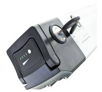Batterie adaptée à l'e-bike Batterie Prophete argent 24 volts 10,4 Ah avec chargeur, dimensions env. 380 x 94 x 88 mm