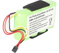 Batterie adaptée au Fluke ScopeMeter 120, BP120, NiMH, 4,8V, 3000mAh, 14,4Wh, comparer la polarité de la prise avec votre batterie, si elle est adaptée ou non