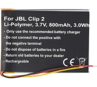 Batterie adaptée au JBL Clip 2 batterie Li-Polymer GSP383555 3,7V, 800mAh, 3,0Wh, built-in, sans outils