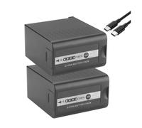 Batterie AG-VBR89G PD30W Charge Rapide, Compatible for Panasonic, for AG-VBR59 AG-VBR118G AG-BRD50 AG UX180 UX90 3DA1 HPX171 HPX250 PX270 HC-X1000(2 Battery)