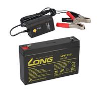 Batterie AGM Plomb 6V 7Ah Compatible Pour UPS Gel Plomb 7,2Ah + Chargeur