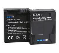 Batterie AHDBT-301 Compatible avec la caméra GoPro Hero 3 3+ avec Double Chargeur LCD(2 pcs Battery)