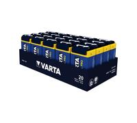 Batterie Alcaline 9V Varta 04022-211-111 Usage Unique, Format Prismatique, Lot de 20
