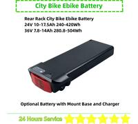 Batterie arrière T1 Electrolux pour vélo électrique, support pour moteur Zündapp Z802 Zundapp Z802 Hiper fold x1 E-bike, 36V, 10Ah, 10,4 Ah, 14Ah, 24V 36v12ah Battery