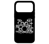 Batterie Art Linéaire Instrument de Musique Dessin Coque pour iPhone 17 Pro Max