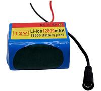 Batterie au Lithium 12V 12800mAh avec Chargeur 12.6V 2A Carte de Protection BMS intégrée Batteries Rechargeables au Lithium (12V, 12800mAh)