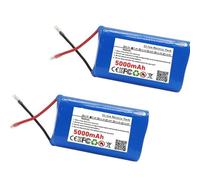 Batterie Au Lithium 2S1P 7.4V 5000mAh, Alimentation De Secours Rechargeable, Adaptée À La Plupart Des Produits Électriques(2pcs)