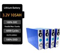 Batterie au lithium, 3,2V, 105AH, 6000 cycles, 4pcs EVE 105Ah