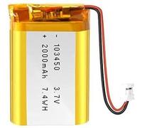 Batterie au lithium 3,7 V 2 000 mAh modèle 103450 avec circuit de protection Rechargeable, compatible avec les écouteurs Bluetooth et les écouteurs TWS G