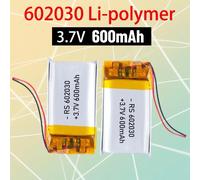 Batterie au Lithium 3.7V 600mAh 602030 502030 052030 Batteries au Lithium polymère pour casque Bluetooth sans fil jouet montre intelligente 12pcs