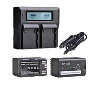 Batterie Au Lithium 3400 MAh, Compatible avec Les Appareils Photo Canon Suivants : BP-A30, BP-A60, BP-A90, EOS C70, C200, C200B, C220B, C300 Mark II Et C300 Mark II.(2Battery 1ChargerUS)