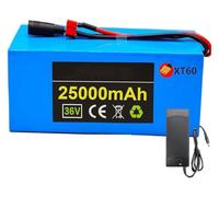 Batterie au lithium 36V 48V 10Ah 15Ah 20Ah 25Ah Batterie au lithium PVC étanche BMS intégrée avec chargeur 42V adaptée au moteur 1000 W 750 W 500 W 250 W (Xt60,36 V20Ah)