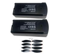 Batterie Au Lithium 7.4V 3000mAh 22.1Wh, Compatible Avec V168 V198 GPS 8K, Batterie De Secours Rechargeable For Drone(7.4V 2Pcs-propeller)