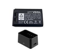 Batterie Au Lithium, Compatible Avec Godox VC26 VB26 VB26A DC, Chargeur De Batterie Li-ion De Remplacement USB 3000 MAh 21,6 Wh, Compatible Avec Godox V860III V1 V850III Flash Speedlite(Battery And Ch