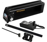Batterie au lithium de rechange 24 V, 36 V et 48 V, 8 Ah, 10 Ah, 12,5 Ah, 15 Ah, 17, 18 Ah 20 Ah, pliable et intégrée pour vélo électrique, avec chargeur cadenas de sécurité