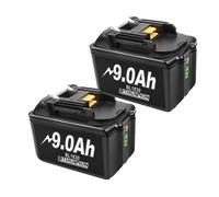 Batterie au lithium de rechange, haute capacité, énergie puissante, 2PC 9000mAH BL1830, 18V