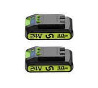 Batterie au Lithium de Remplacement Compatible avec Les Outils Greenworks 24V G24B2, G24B2, BAG708, 29322, 21342 - Haute Performance et Puissance Longue durée(24v 3.0ah 2pcs)