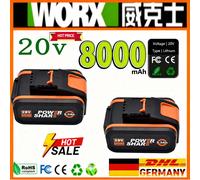 Batterie au lithium-ion Fit WORX Powershare 20V 8Ah WA3644, haute performance et longue durée de vie, compatible avec tous les outils WORX Worx 8AhX4