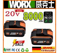 Batterie au lithium-ion Fit WORX Powershare 20V 8Ah WA3644, haute performance et longue durée de vie, compatible avec tous les outils WORX Worx 8AhX2