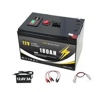 Batterie au lithium LiFePO4 12 V 200 Ah avec BMS intégré. Plus de 4 000 cycles de charge profonde. Idéal pour les panneaux solaires, les UPS, les kayaks, les sondes de pêche et les véhicules