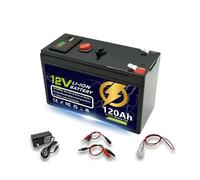 Batterie au Lithium LiFePO4 12 V 60-150 Ah avec BMS intégré for la Recharge Solaire, Les Applications Marines, Le Camping et Les environnements Hors réseau.(12V 120Ah)