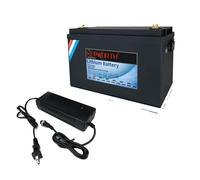 Batterie au lithium LiFePO4, 12V 120Ah, fonctionnalité Bluetooth , 12V 100Ah