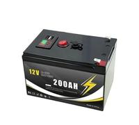 Batterie Au Lithium LiFePO4 12V, 200ah, À Cycle Profond, For Applications Hors Réseau, Solaire, Détecteur De Poisson, Éclairage, Roues Motrices, BMS Intégré(12v 200Ah)