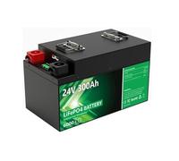 Batterie au Lithium LiFePO4 24 V 340 Ah avec BMS intégré, 8,7 kWh, Plus de 6 000 Cycles, Bluetooth, Usage Domestique, Solaire, Camping-Car, voiturette de Golf(24V 300Ah Bluetooth)