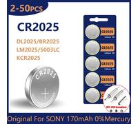 Batterie au Lithium originale pour Sony CR2025, CR 2025 3V, BR2025 KCR2025 DL2025, pour télécommande de voiture, bouton de montre, piles de monnaie