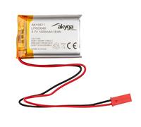 Akyga Batterie au lithium polymère LP803040 (AKY0571) 3,7V 1000mAh PCM JST 2 broches 2,54 mm 15 cm