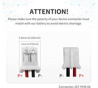 Batterie au Lithium polymère 3,7V 250mAh 502030 Batterie Lipo Rechargeable 3,7V connecteur JST pour Haut-Parleur Bluetooth et Appareil sans Fil-Confirmez la Taille et la polarité Avant l'achat