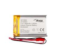 Akyga Batterie Li‑Po LP103451 3,7 V 1850 mAh AKY0664 PCM connecteur JST 2 broches 15 cm