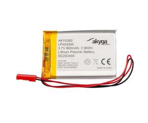 Batterie au Lithium polymère LP453350 3,7 V 800 mAh AKYGA AKY0392 Li-Po PCM JST 2 Broches Connecteur 2,54 15 cm
