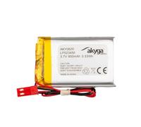 Akyga Batterie Li‑Po LP523450 (AKY0620) 3,7 V 900 mAh PCM JST 2 broches 2,54 15 cm