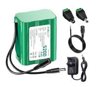 Batterie au lithium rechargeable 12,6 V/5200 mAh CC adaptée pour les appareils 12 V, utilisée pour panneaux solaires, bandes lumineuses LED, lecteurs MP3, routeurs, DVD portables, drones, lampes de