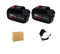 Batterie Au Lithium Rechargeable 21V, 48VF, 12000mAh, Haute Capacité, Outil Électrique, Batterie De Remplacement For Tronçonneuse iseaux(2 Battery 1 Charger)