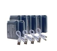 Batterie Au Lithium Rechargeable 7.4V 3000mAh, Batterie Externe Longue Durée De 22,2 Wh For Gilet Chauffant, Gants, Chaussettes, Veste, Équipement D'hiver(8 pcs and cable)