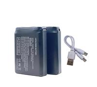 Batterie Au Lithium Rechargeable 7.4V 3000mAh, Batterie Externe Longue Durée De 22,2 Wh For Gilet Chauffant, Gants, Chaussettes, Veste, Équipement D'hiver(2 pcs and cable)
