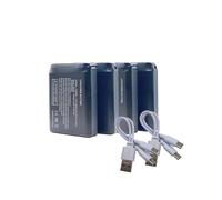 Batterie Au Lithium Rechargeable 7.4V 3000mAh, Batterie Externe Longue Durée De 22,2 Wh For Gilet Chauffant, Gants, Chaussettes, Veste, Équipement D'hiver(4 pcs and cable)