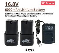 Batterie au Lithium Rechargeable de grande capacité 16.8V pour perceuse électrique, tournevis électrique, batterie de rechange, batterie d'alimentation 5C 2 Battery
