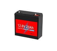 Batterie Au Lithium Rechargeable LiFePO4 12V, 20ah, Plus De 6000 Cycles, For Éclairage Solaire, Roues Électriques De Camping, Recherche De Poisson(1PCS)