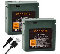 Batterie au lithium rechargeable Massate LIT-10 LIT-10 Pro 11Ah pour caméra de chasse SPYPOINT LM2/Link-Micro/Cell-Link Series 1 Baterry