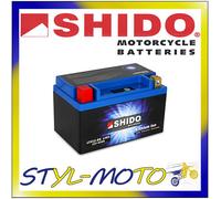 Shido Batterie moto LTX12-BS 12V 4Ah Lithium prête à l'emploi remplace YTX12-BS