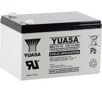 Batterie au plomb 12 V 14 Ah Yuasa REC14-12 plomb (AGM) (l x H x P) 151 x 97 x 98 mm cosses plates 6,35 mm auto-décharge réduite, entretien faible, résistant
