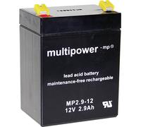 Batterie au plomb 12 V 2.9 Ah multipower MP2,9-12 plomb (AGM) (l x H x P) 79 x 107 x 56 mm cosses pl