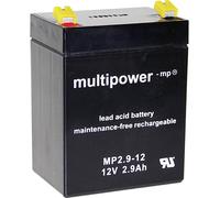 Batterie au plomb 12 V 2.9 Ah multipower MP2,9-12 plomb (AGM) (l x H x P) 79 x 107 x 56 mm cosses plates 4,8 mm sans entretien, auto-décharge réduite