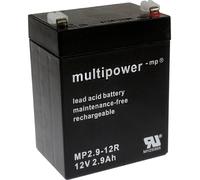 Batterie au plomb 12 V 2.9 Ah multipower MP2,9-12R plomb (AGM) (l x H x P) 79 x 107 x 56 mm cosses plates 4,8 mm sans entretien, auto-décharge réduite