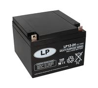 Batterie au plomb 12 V 24 Ah AGM NSA LP12-24 T3 Batterie Onduleur avec filetage extérieur VdS pour courant de secours 26 Ah 25 Ah 28 Ah etc.