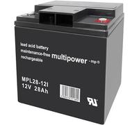 Batterie au plomb 12 V 28 Ah multipower MPL28-12I plomb (AGM) (l x H x P) 166 x 176 x 126 mm raccord à vis M5 sans entretien, auto-décharge réduite